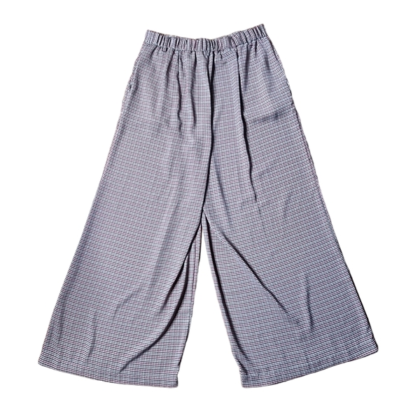Wide Leg Trousers Houndstooth Pockets XL - Picture 2 of 7